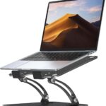 Nulaxy Fully Adjustable Laptop Stand for Desk, Dual Foldable Computer Riser with Heat-Vent