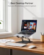 Nulaxy Fully Adjustable Laptop Stand for Desk, Dual Foldable Computer Riser with Heat-Vent - Image 8